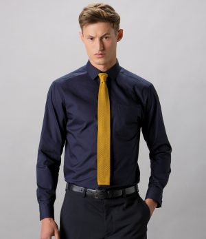 Kustom Kit Long Sleeve Tailored Poplin Shirt
