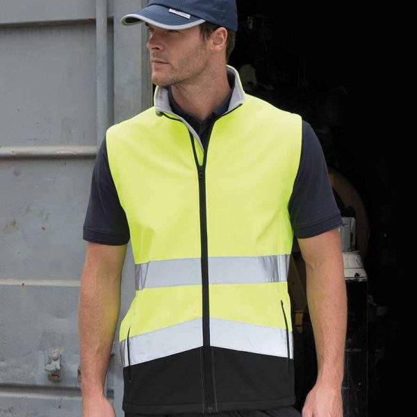Result Printable safety softshell gilet