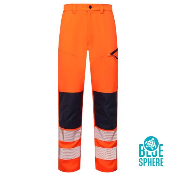 Hi Vis Eco Coolair 4-Way Stretch Yellow Trousers