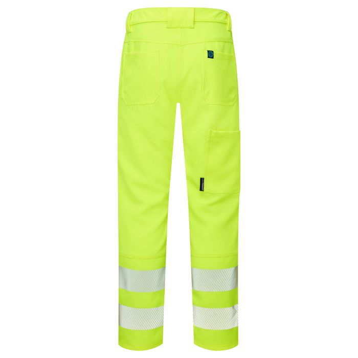 Hi Vis Eco Coolair 4-Way Stretch Yellow Trousers - Image 3