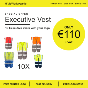 10 Printed Hi Vis Executive Vests for €110