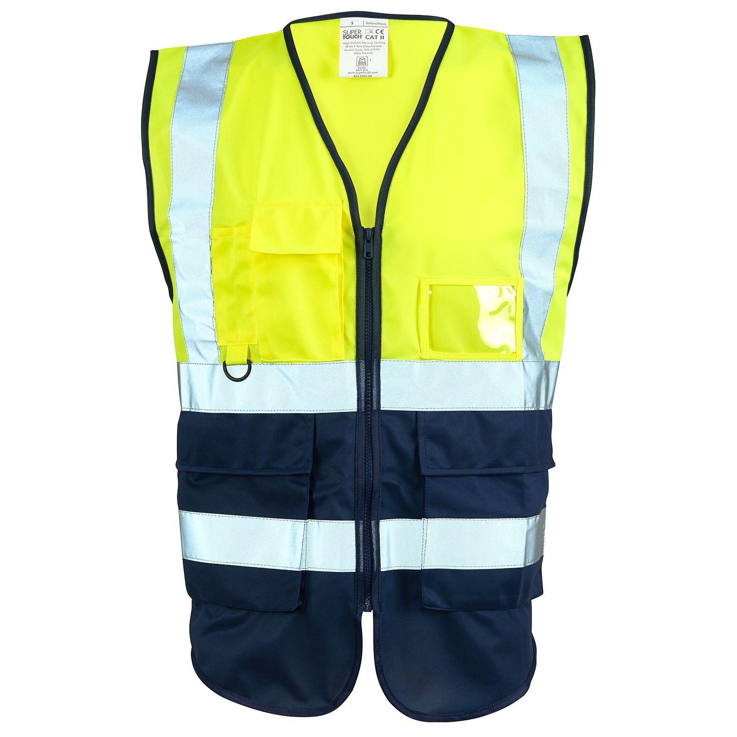 Hi Vis Yellow 2 Tone Executive Vest - Image 2