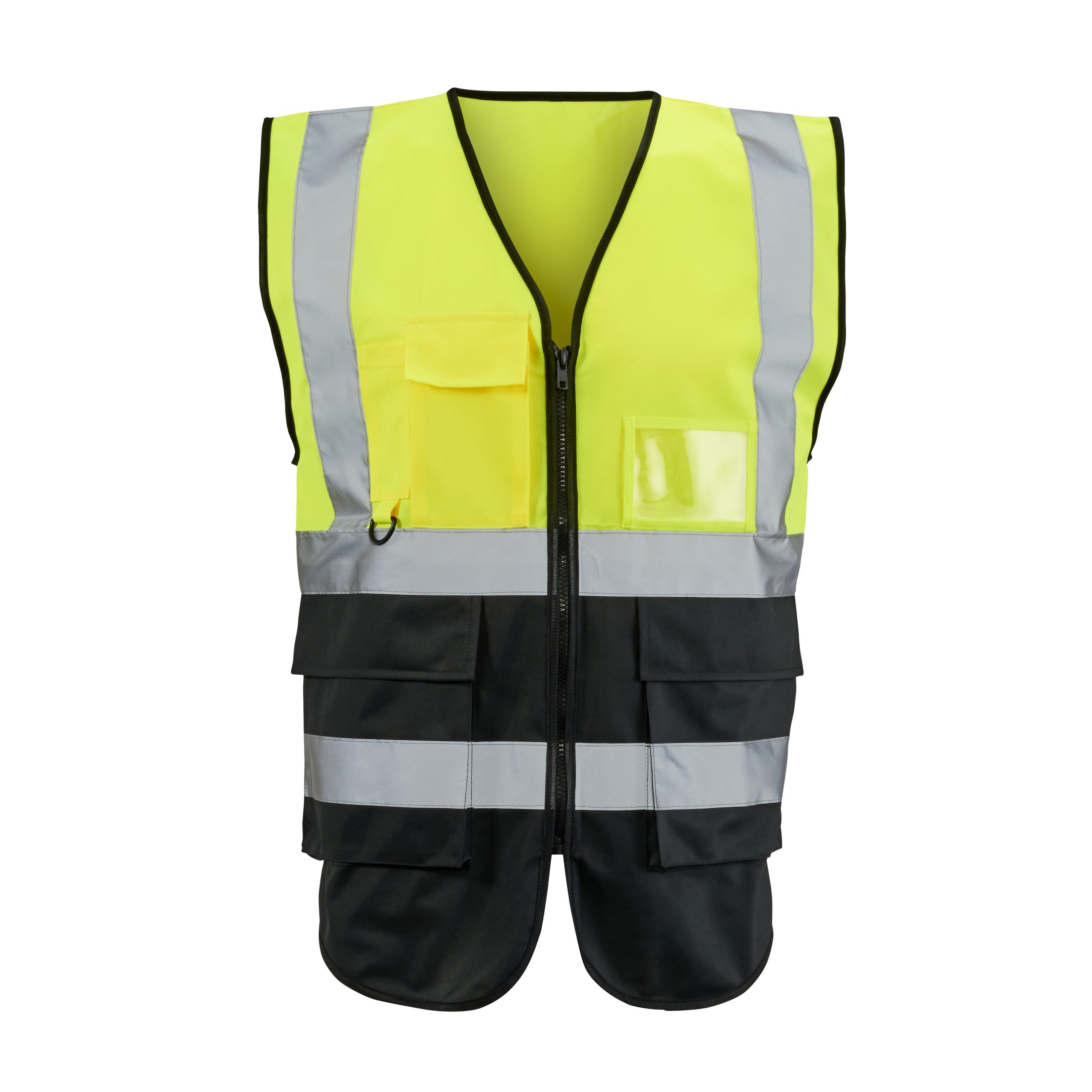 Hi Vis Yellow 2 Tone Executive Vest - Image 3