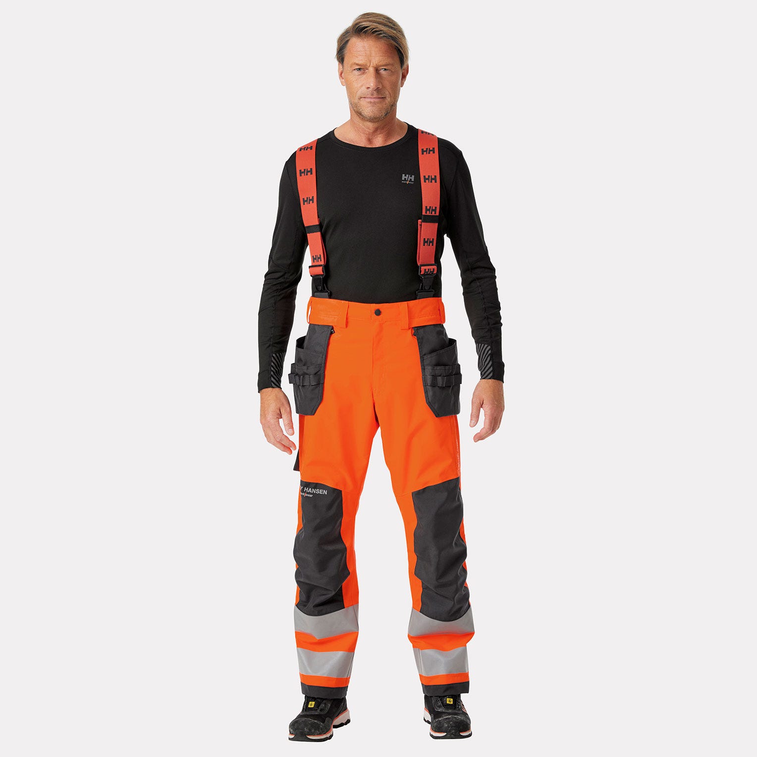 Helly Hansen Alna 2.0 high visibility shell construction bib trousers class 2 - Image 13