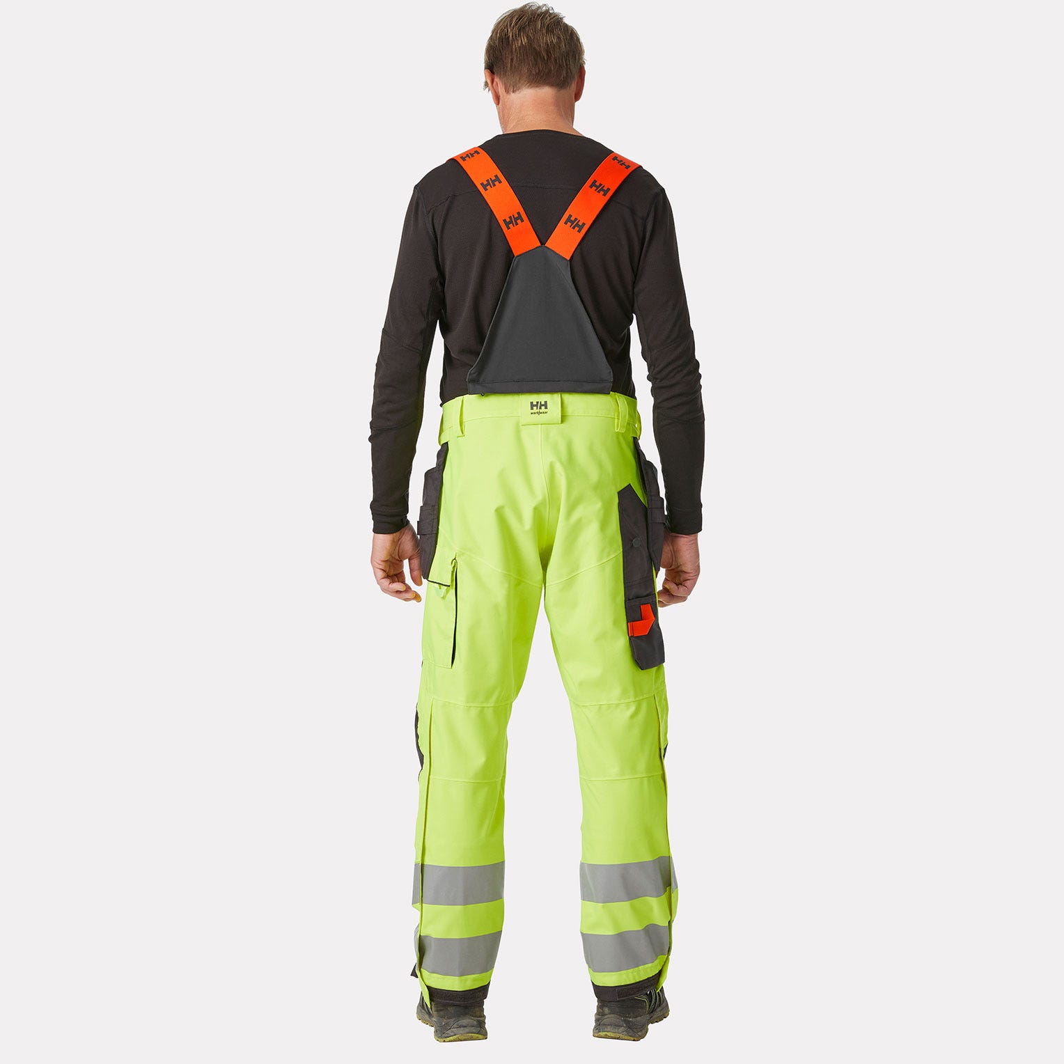 Helly Hansen Alna 2.0 high visibility shell construction bib trousers class 2 - Image 7
