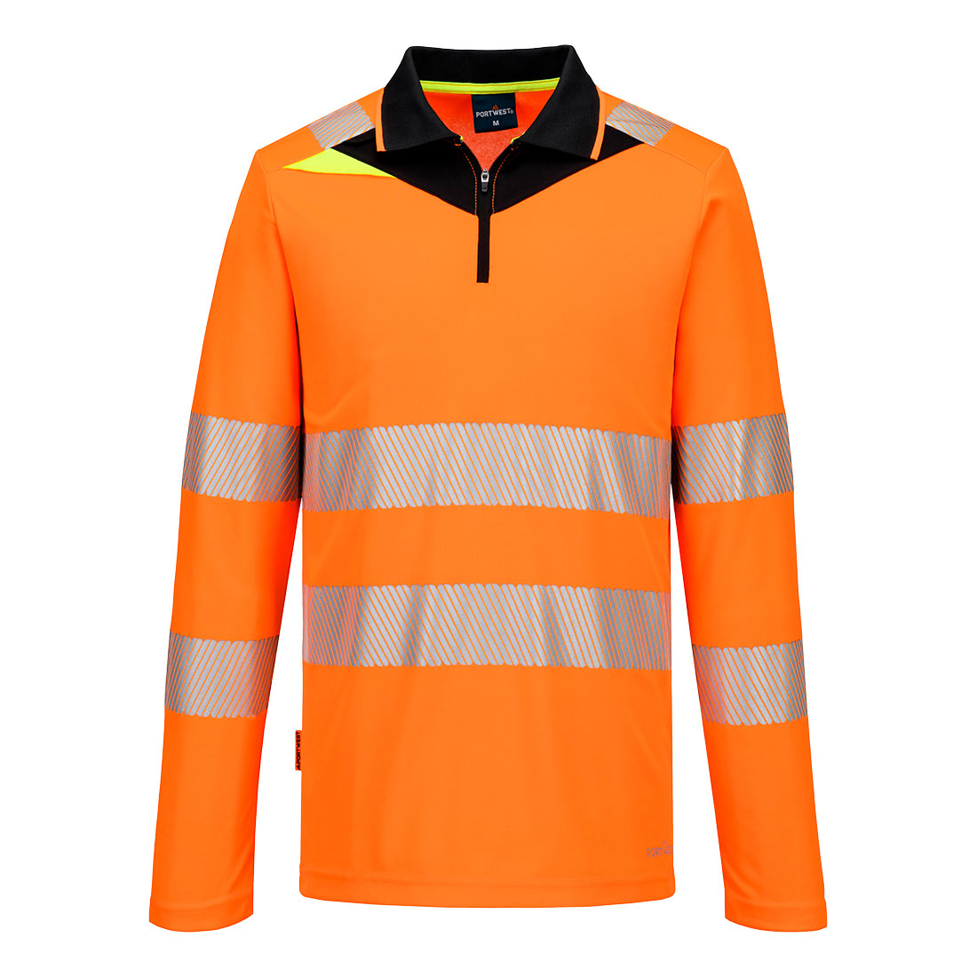 Portwest DX4 Hi-Vis Zip Polo Shirt L/S - Image 4