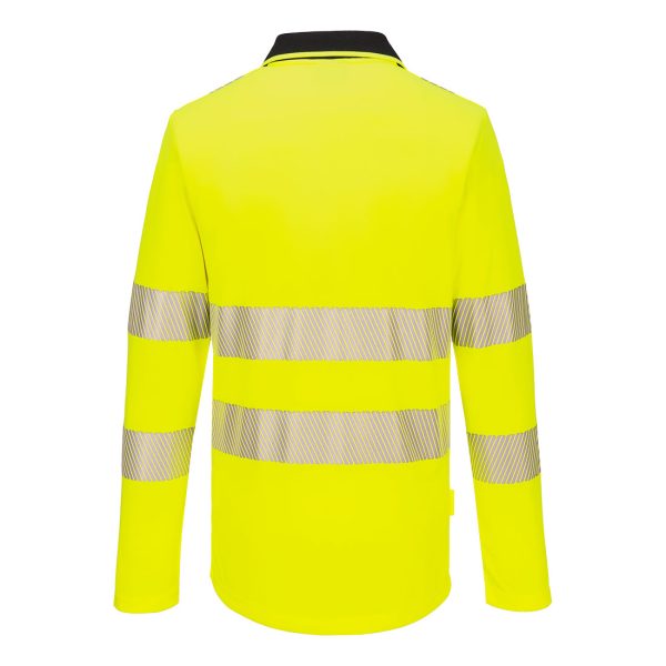 Portwest DX4 Hi-Vis Zip Polo Shirt L/S