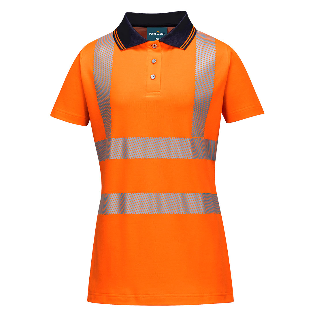 Portwest Hi-Vis Women's Cotton Comfort Pro Polo Shirt S/S - Image 3