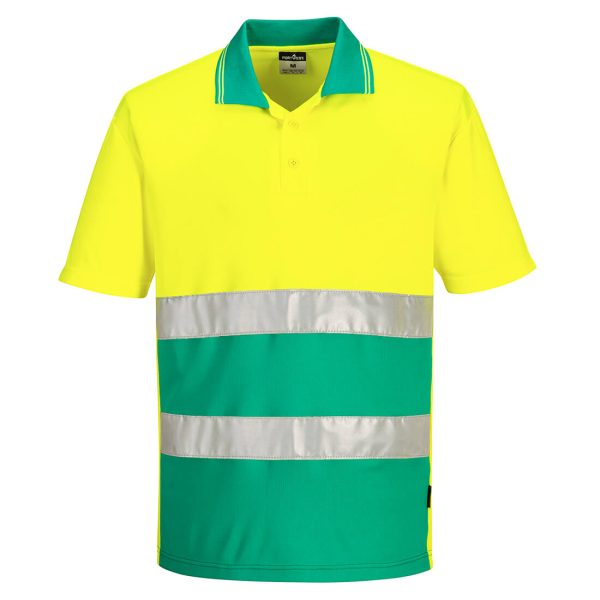 Portwest Hi-Vis Lightweight Contrast Polo Shirt S/S